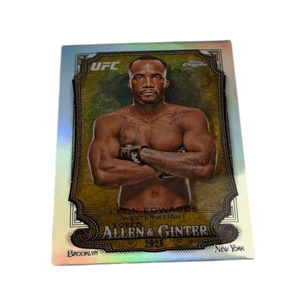 2023 Topps Allen & Ginter Chrome UFC Leon Edwards Refractor AG-8 Welterweight